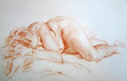 Max van der Wissel<br />Liggend vrouwelijk naakt