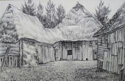 Berend Hoving<br />Boerderij met schuren te Wezup