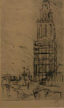 Jan Jordens<br />Martinikerk in de steigers