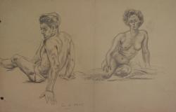 Jan ten Have<br />Naakte man en vrouw zittend