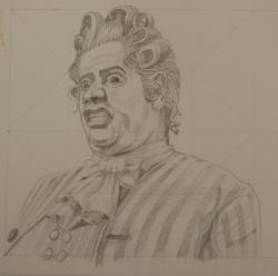 Ger van Norden<br />Voorstudie man in Le nozze di Figaro