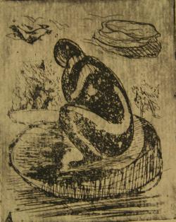 Ger van Norden<br />Zittende figuur, donker