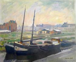 Jan ten Have<br />Vrachtschepen bij stad