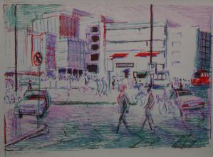 Jan van der Baan<br />Grote Markt, in groen