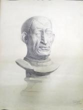 Alida Elizabeth de Wit<br />Mannenbuste op sokkel