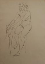 Jan ten Have<br />Vrouwelijk naakt zittend