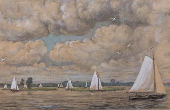 Berend Hoving<br />Zeilboten op het Paterswoldse Meer