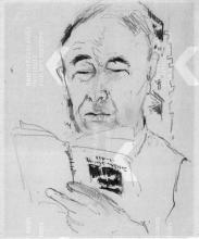 frontaal, gezicht, boek in de hand